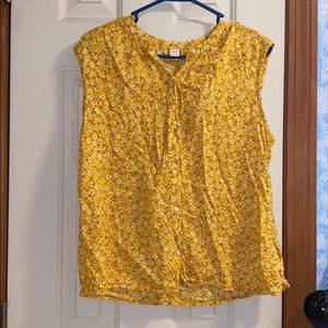 Button down sleeveless blouse
